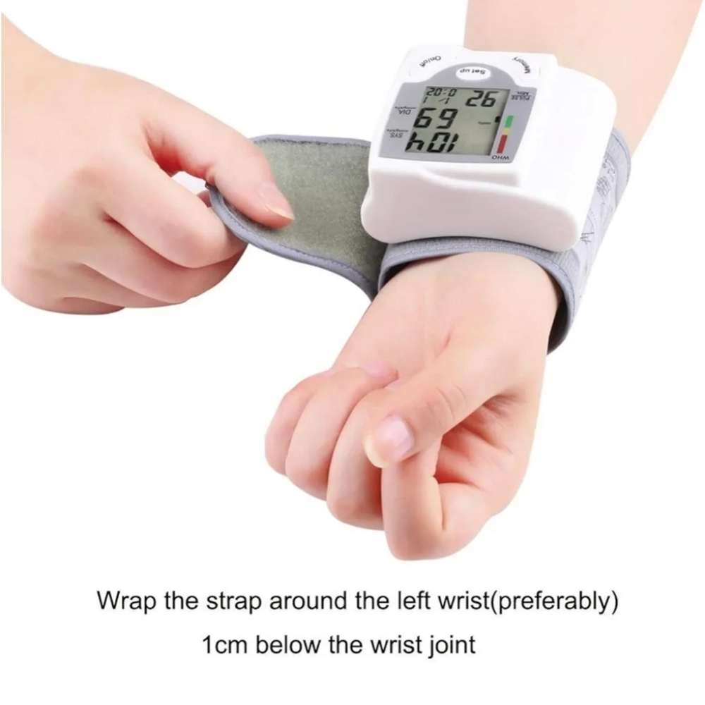 Blood Pressure Automatic Wrist Cuff Compact Digital Screen